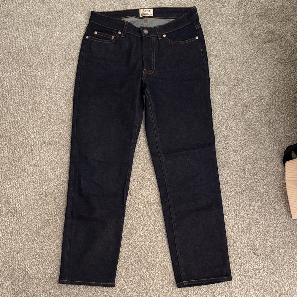 Acne Dark Blue Women's Straight Jeans
